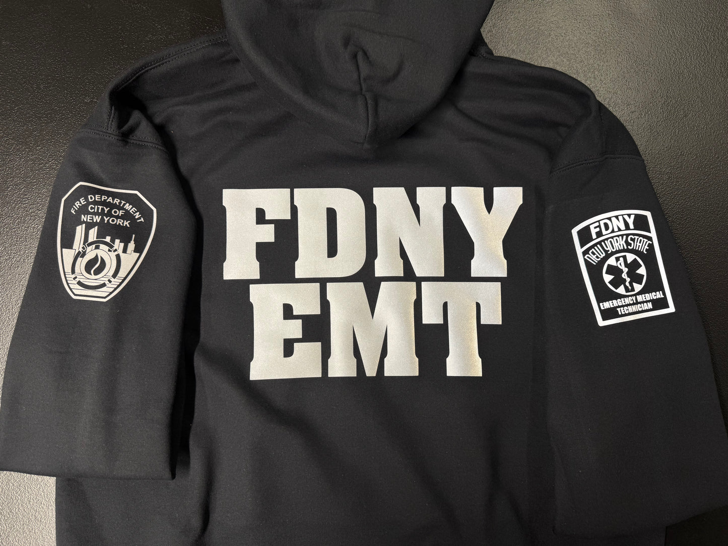 FDNY EMT Reflective Pullover Hoodie - Unisex