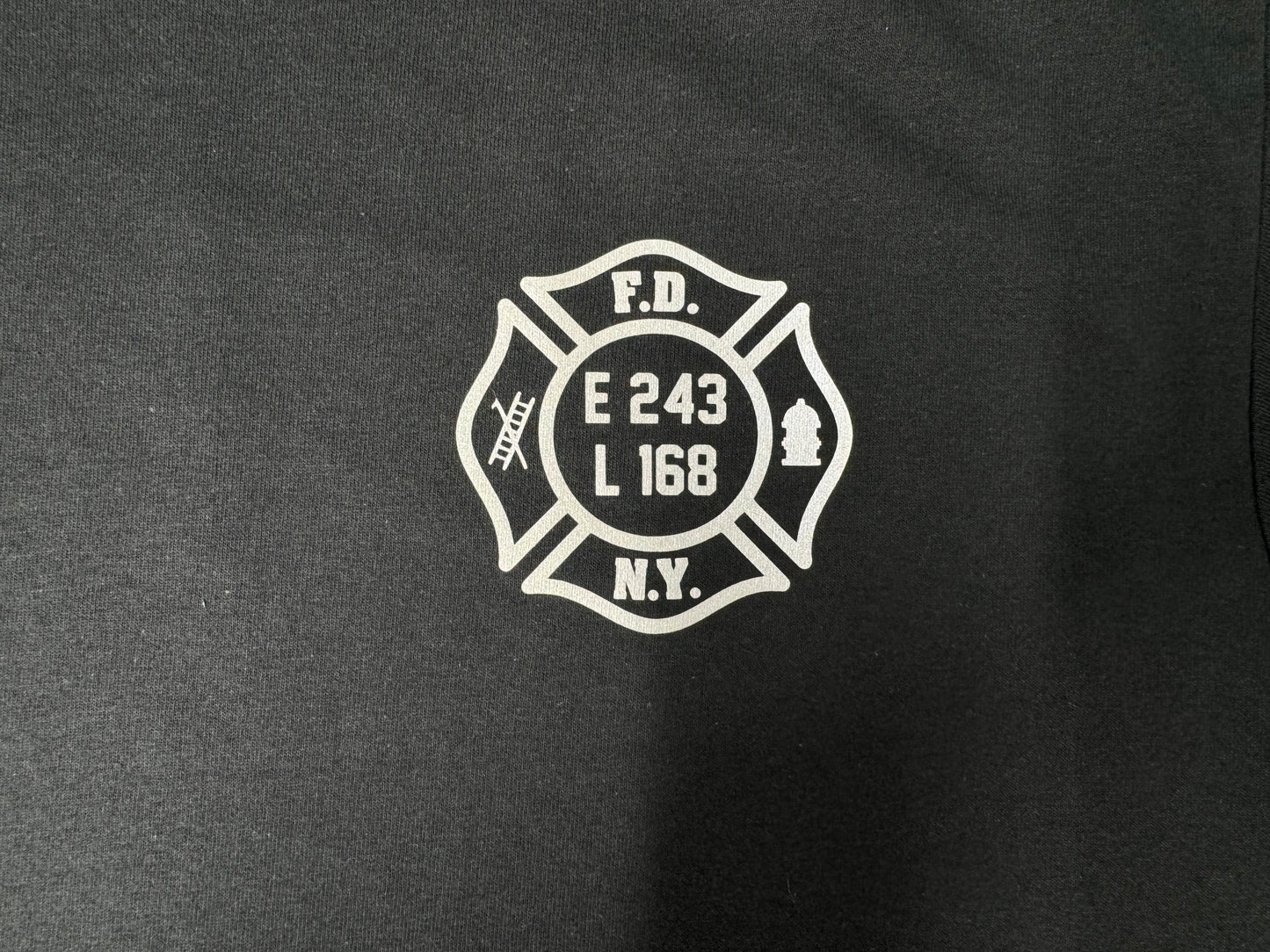 FDNY Reflective Engine Co. 243 • Ladder Co. 168 T-Shirt- Unisex