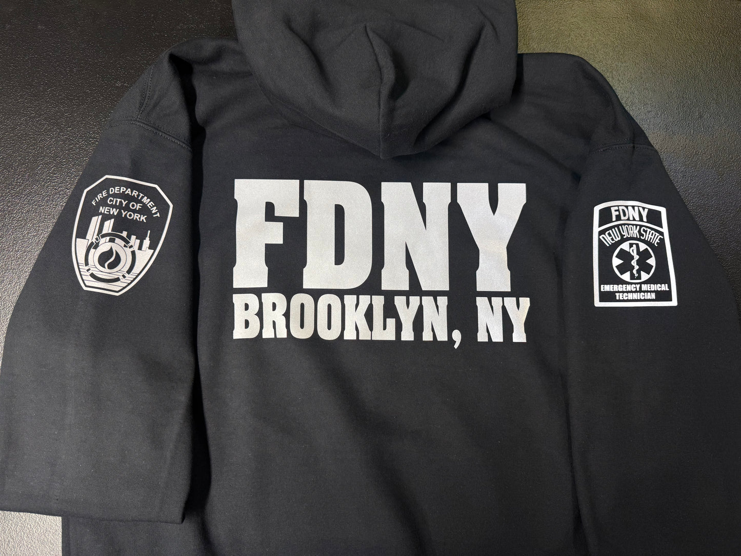 FDNY Brooklyn,NY Reflective Pullover Hoodie - Unisex