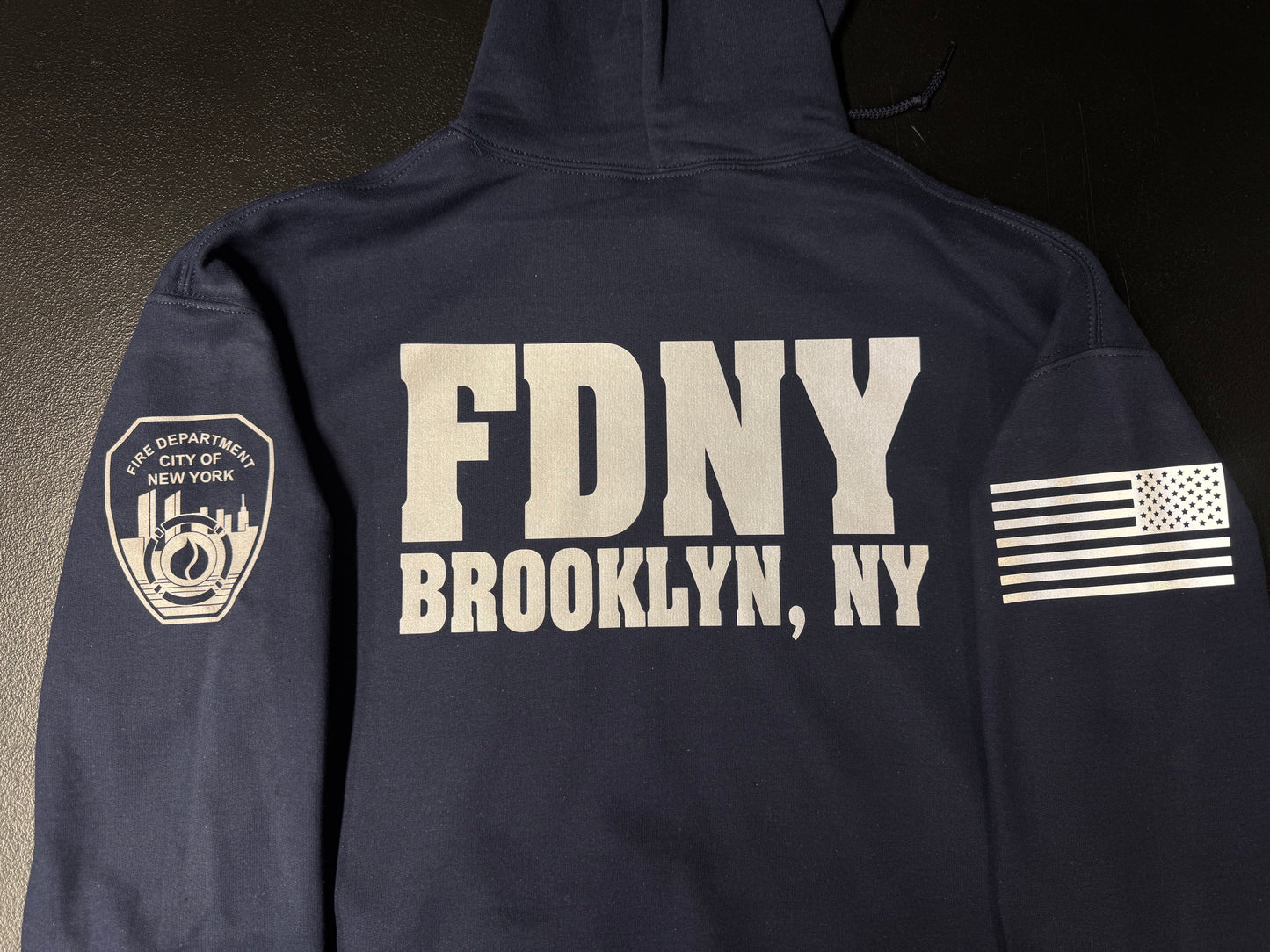 FDNY Brooklyn,NY Reflective Pullover Hoodie - Unisex