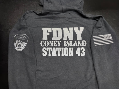 FDNY Station 43 Reflective Pullover Hoodie - Unisex