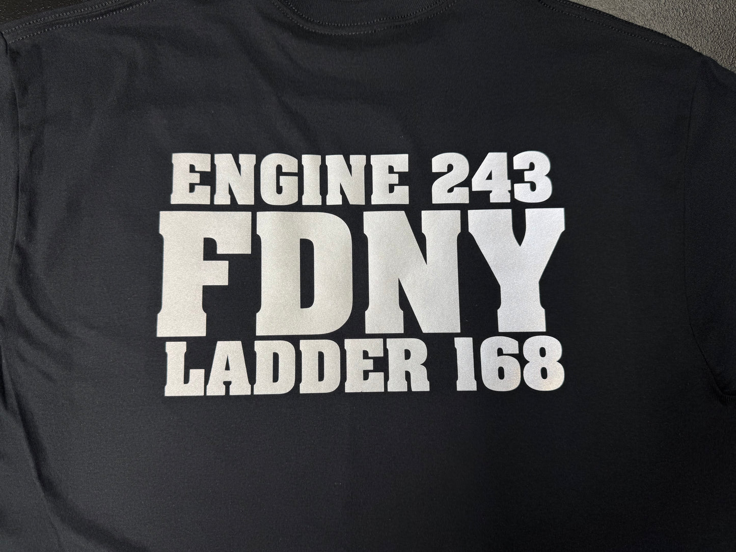 FDNY Reflective Engine Co. 243 • Ladder Co. 168 T-Shirt- Unisex
