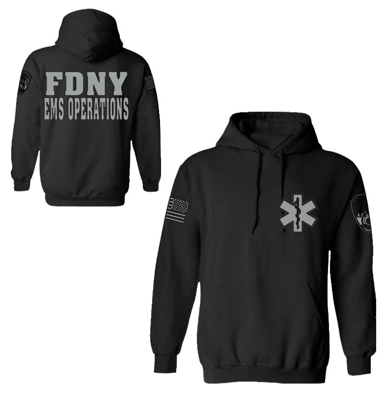 FDNY EMS Operations Reflective Pullover Hoodie - Unisex