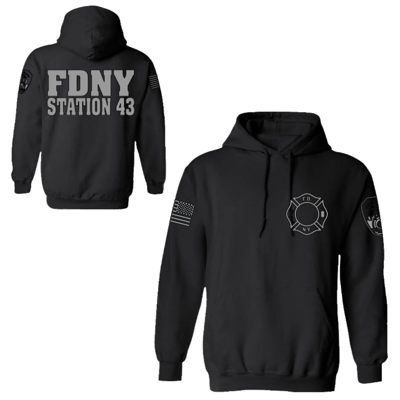 FDNY Station 43 Reflective Pullover Hoodie - Unisex