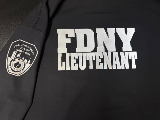 FDNY Lieutenant Reflective Pullover Hoodie - Unisex