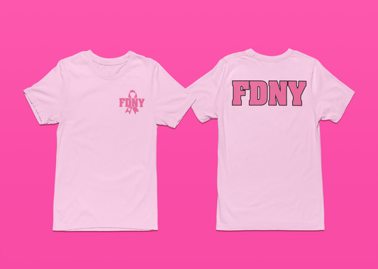 NY's Bravest Supportive T-Shirt - Breast Cancer Awareness