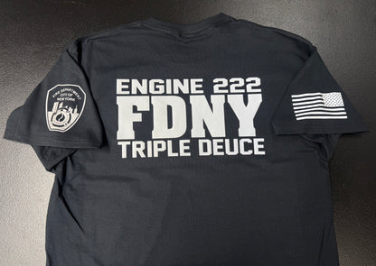 FDNY Reflective Engine Co. 222 Triple Deuce T-Shirt- Unisex