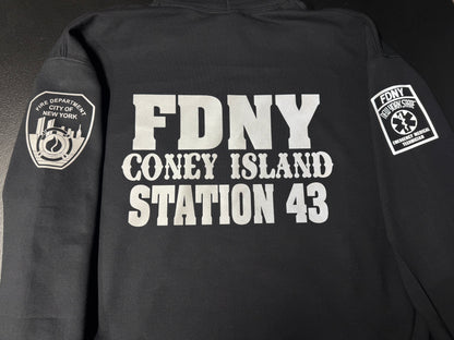 FDNY Station 43 Reflective Pullover Hoodie - Unisex