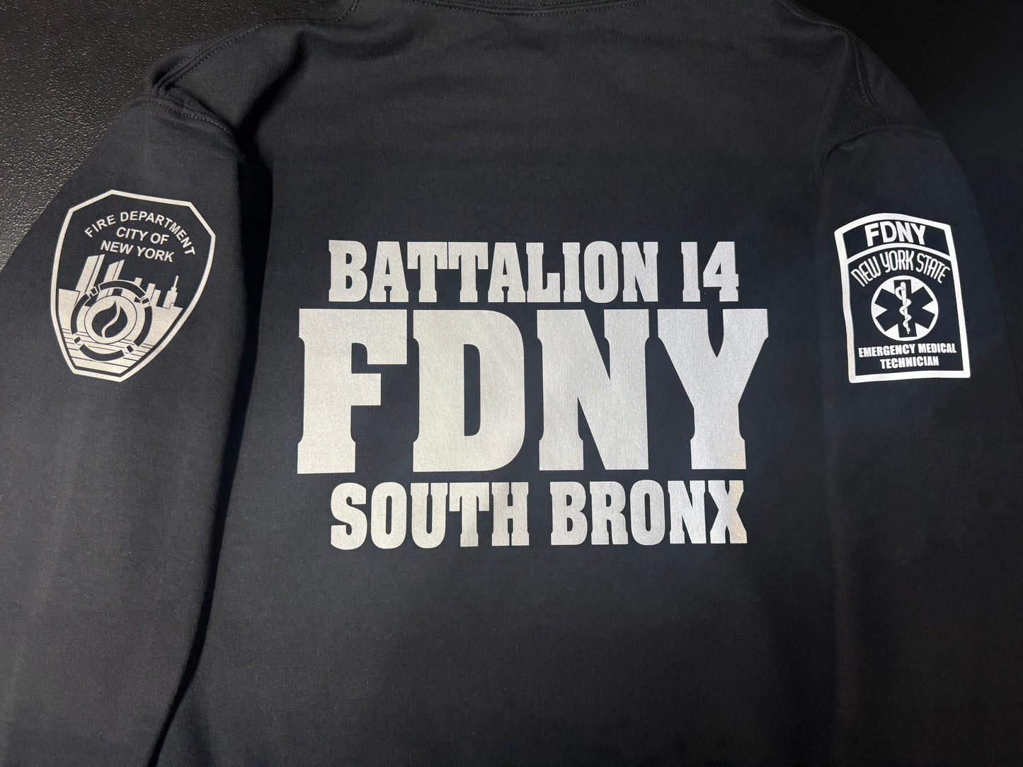 FDNY Station 14 (MottHaven) Reflective Pullover Hoodie - Unisex