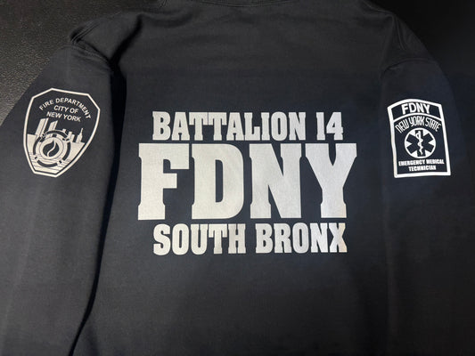 FDNY Station 14 (MottHaven) Reflective Pullover Hoodie - Unisex