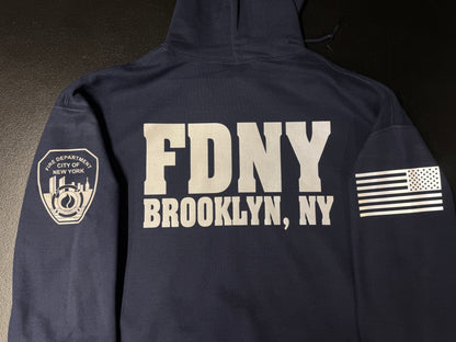 FDNY Brooklyn,NY Reflective Pullover Hoodie - Unisex