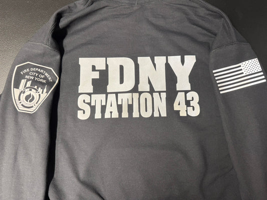 FDNY Station 43 Reflective Pullover Hoodie - Unisex