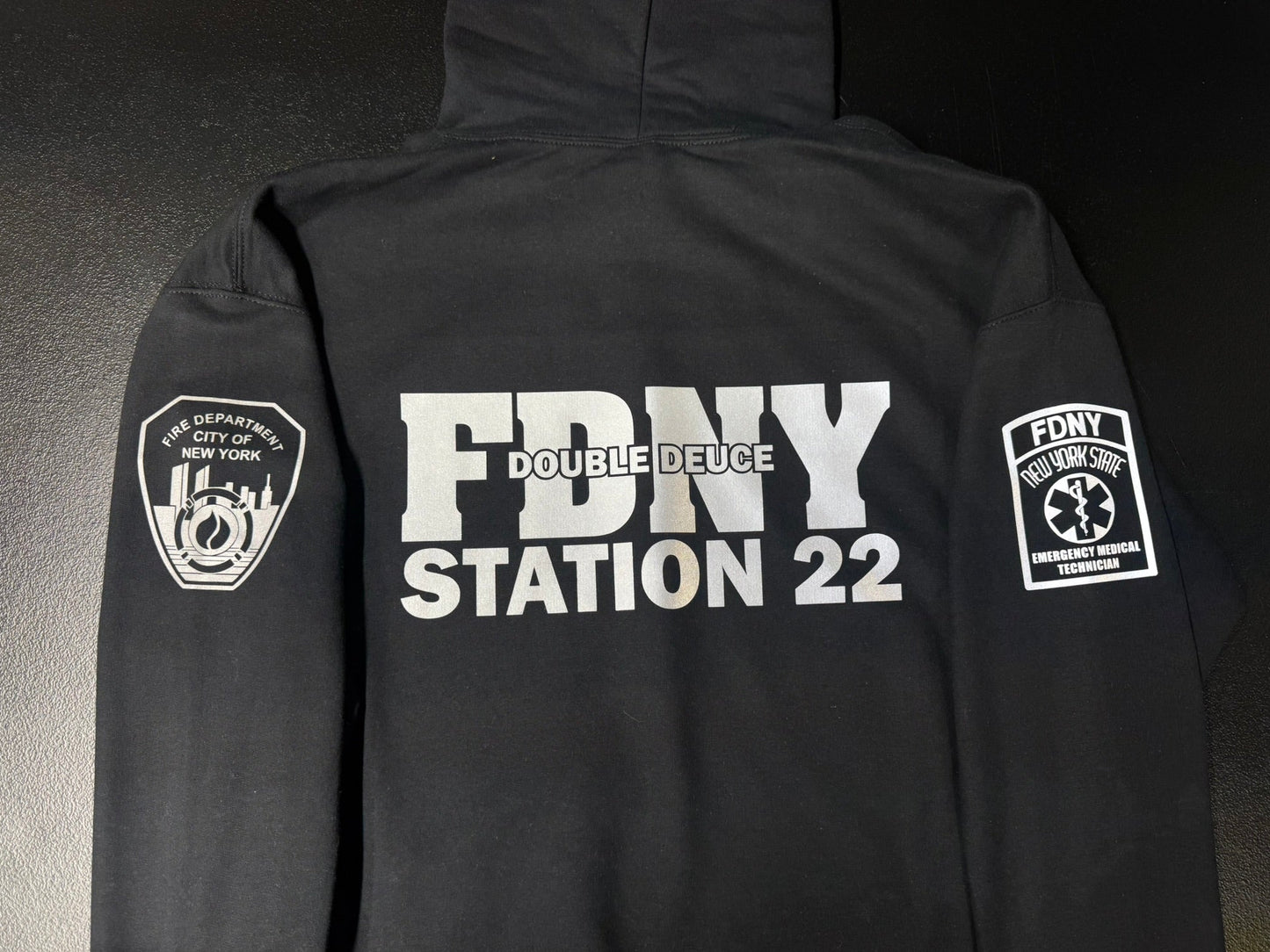 FDNY Reflective Station 22 “Double Deuce” Pullover Hoodie - Unisex