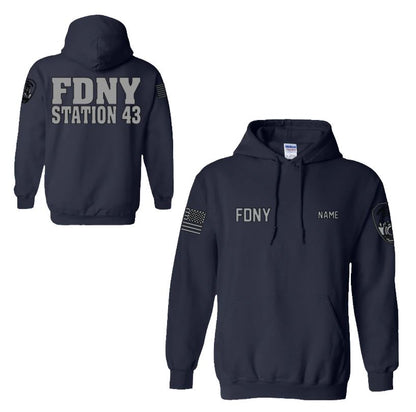 FDNY Station 43 Reflective Pullover Hoodie - Unisex