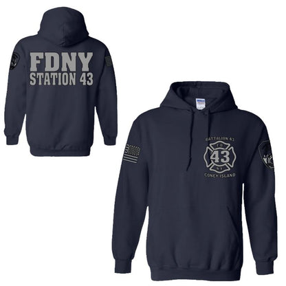 FDNY Station 43 Reflective Pullover Hoodie - Unisex