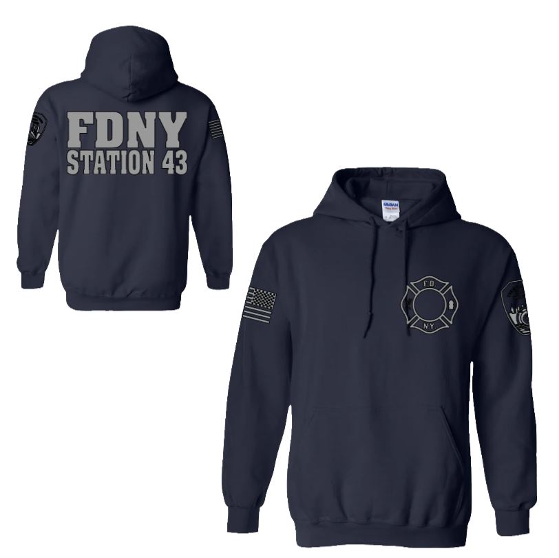 FDNY Station 43 Reflective Pullover Hoodie - Unisex